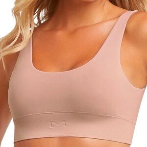 Maidenform M Basically Sexy Seamless Scoop Crop Top / Bralette Nude XL